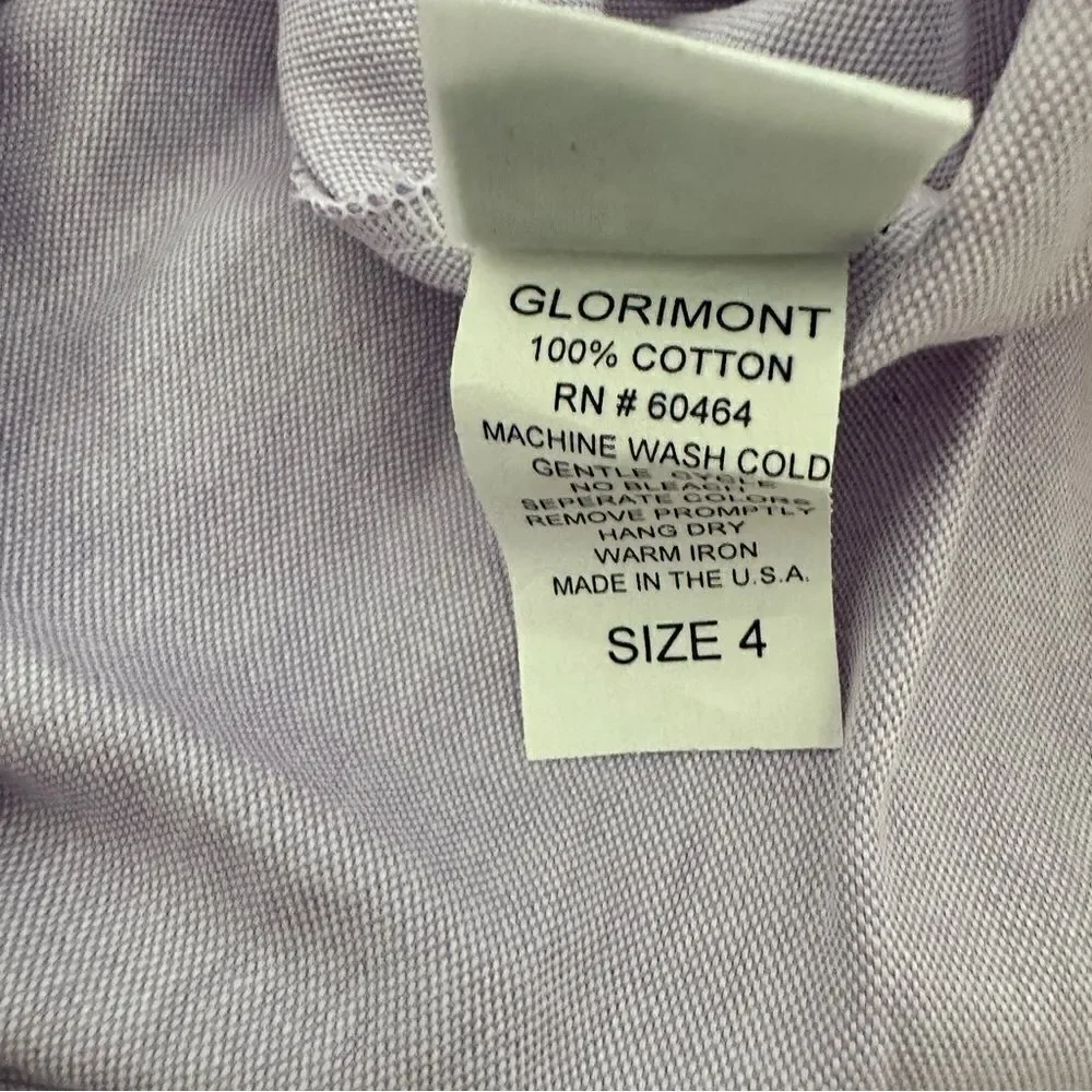 Glorimont girls purple skirt with floral trim, elastic waist, size 4